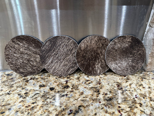 COWHIDE COASTERS