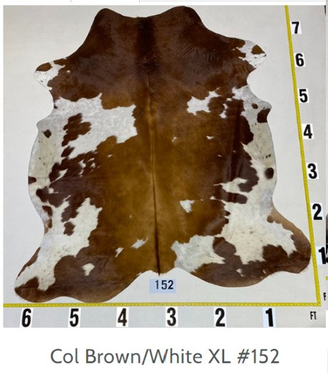 COWHIDE #152 Brown and White Extra Large