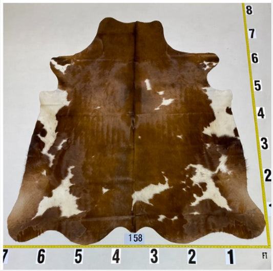 COWHIDE #158  Brown and White Extra Large