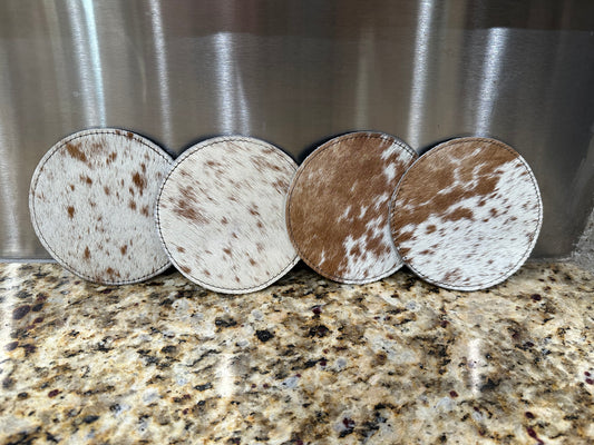 COWHIDE COASTERS