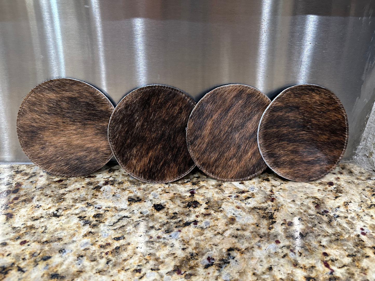 COWHIDE COASTERS