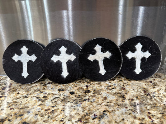 COWHIDE COASTERS
